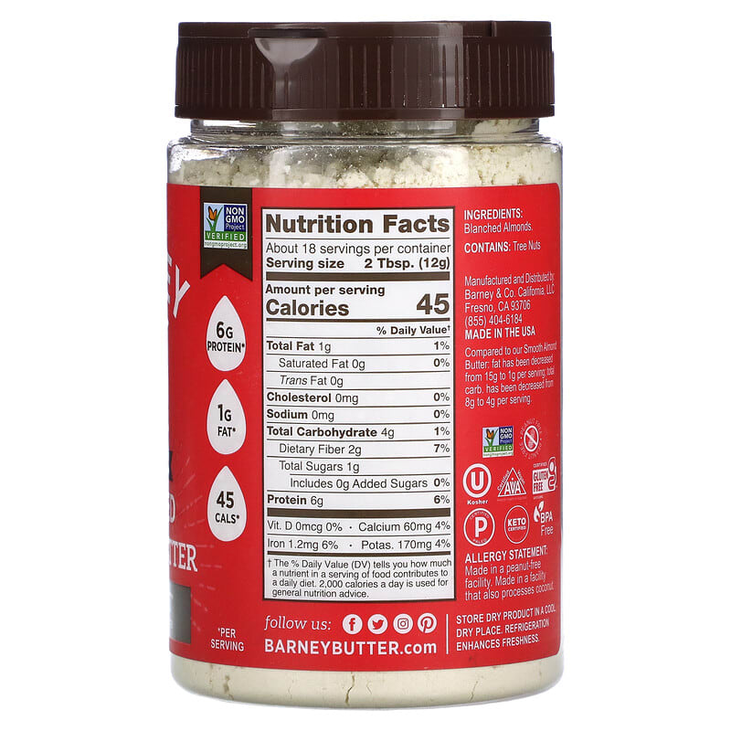 Barney Butter Powdered Almond Butter Unsweetened 8 oz