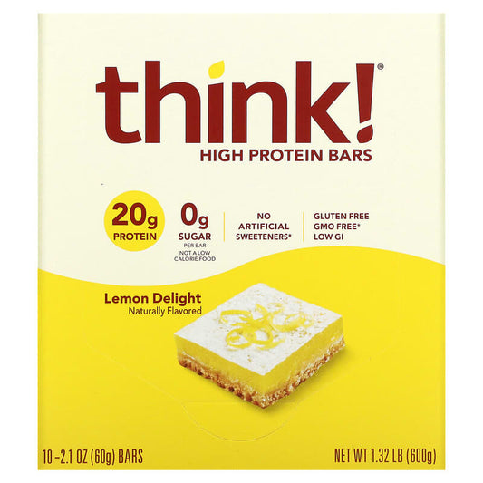 Think Thin High Protein Bar Lemon Delight 10 bars