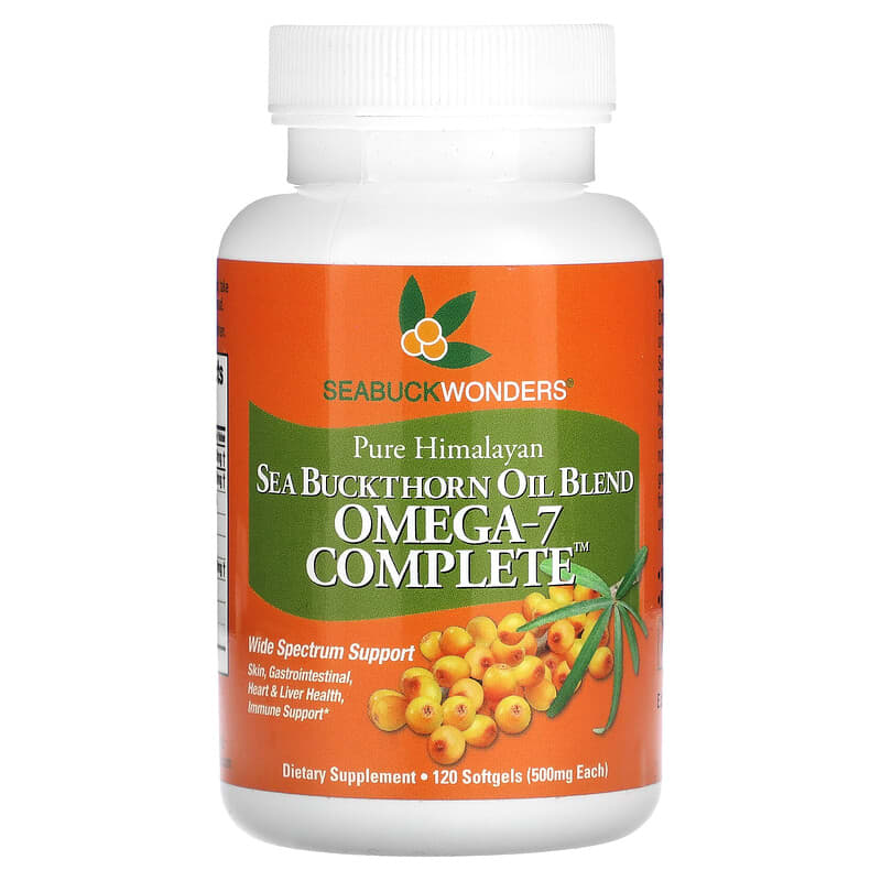 Seabuck Wonders Pure Himalayan Sea Buckthorn Oil Blend Omega-7 Complete  120 sgels