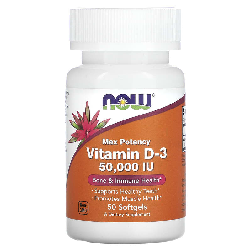 Now Vitamin D-3 (50,000IU)  50 sgels