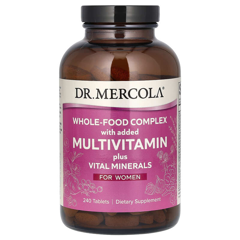 Dr. Mercola Whole-Food Multivitamin plus Vital Minerals for Women  240 tabs