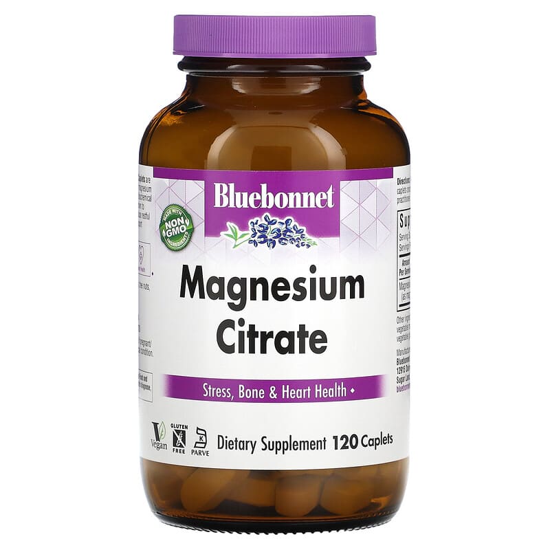Bluebonnet Magnesium Citrate (400mg)  120 cplts