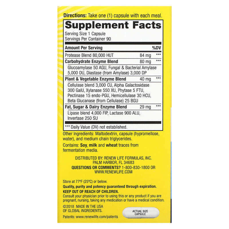 Renew Life DigestMore Ultra Enzymes  90 vcaps