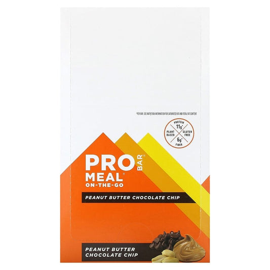 Pro Bar Meal On-the-Go Peanut Butter Chocolate Chip 12 bars