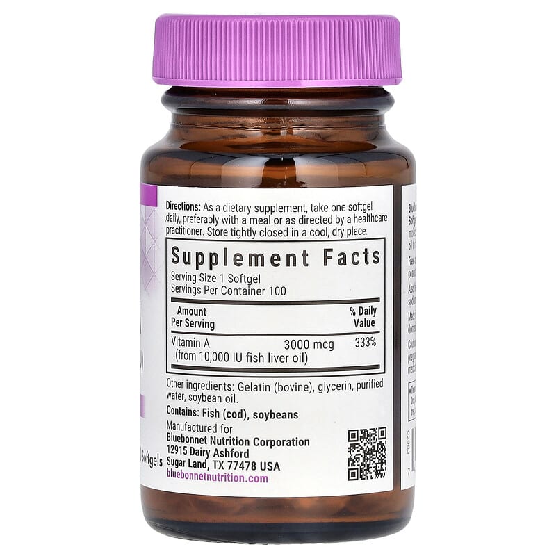 Bluebonnet Vitamin A (10000IU)  100 sgels