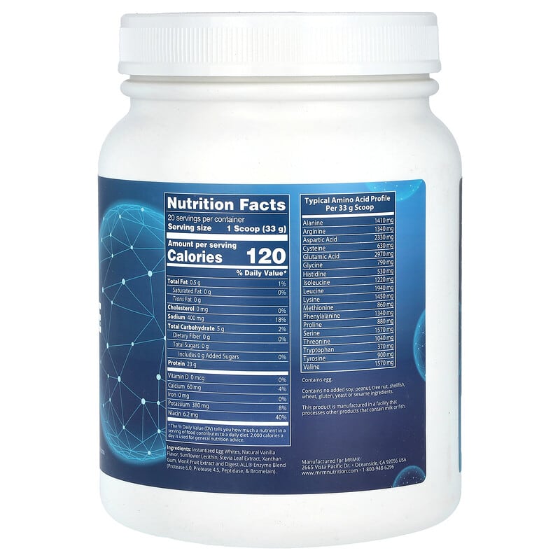 MRM Egg White Protein Vanilla 24 oz