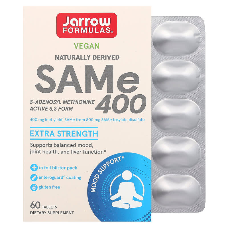 Jarrow Natural SAMe 400 Full Potency  60 tabs