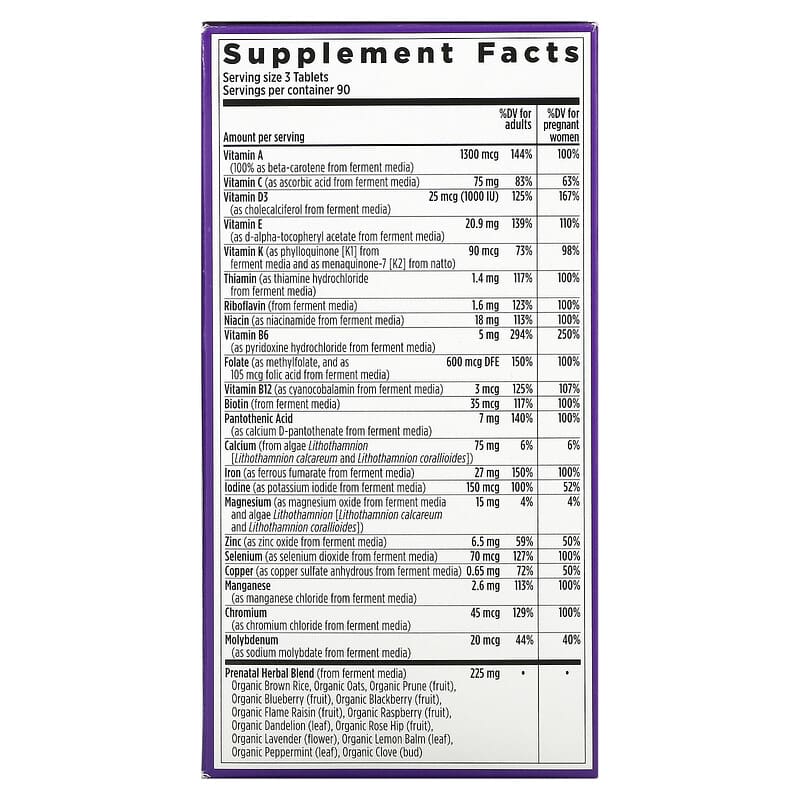 New Chapter Perfect Prenatal Multivitamin  270 tabs