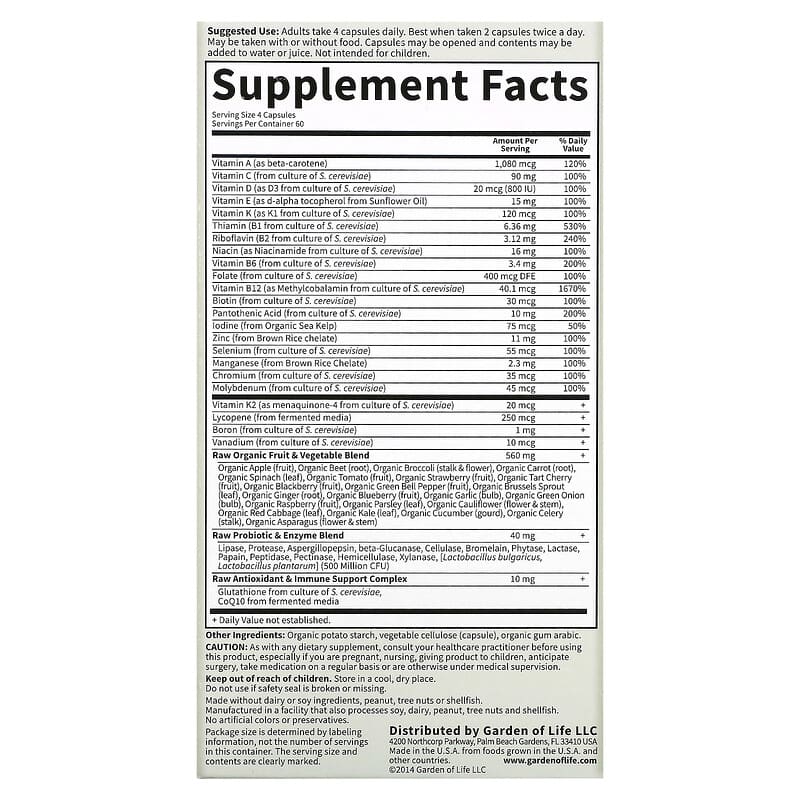 Garden Of Life Vitamin Code - Men  240 vcaps