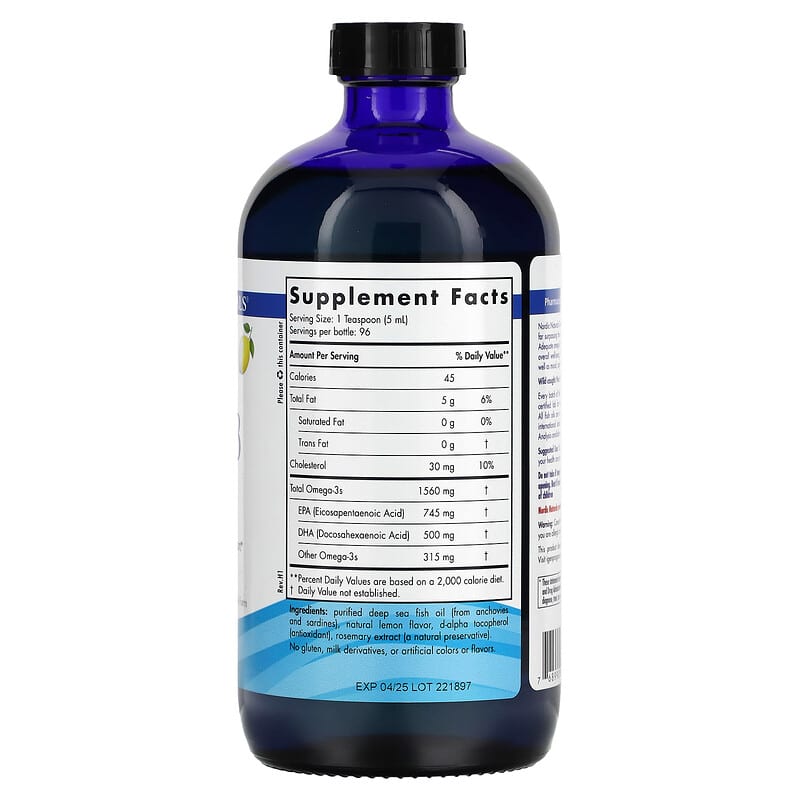 Nordic Naturals Omega-3 Liquid (1560mg) Lemon 16 fl.oz