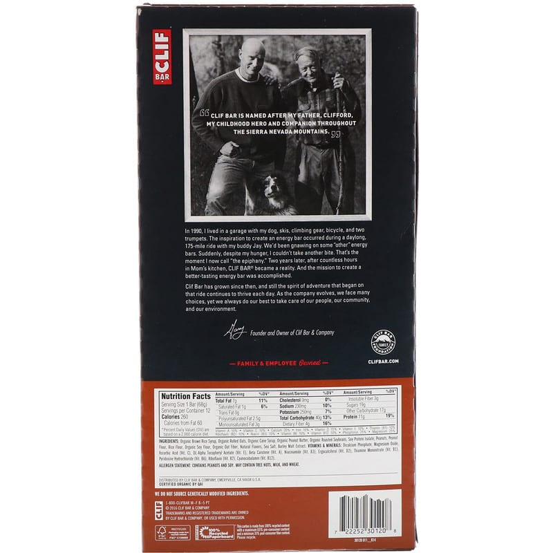 Clif Bar Clif Bar Crunchy Peanut Butter 12 bars