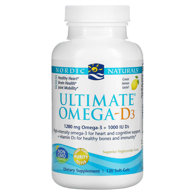 Nordic Naturals Ultimate Omega-D3 Lemon 120 sgels