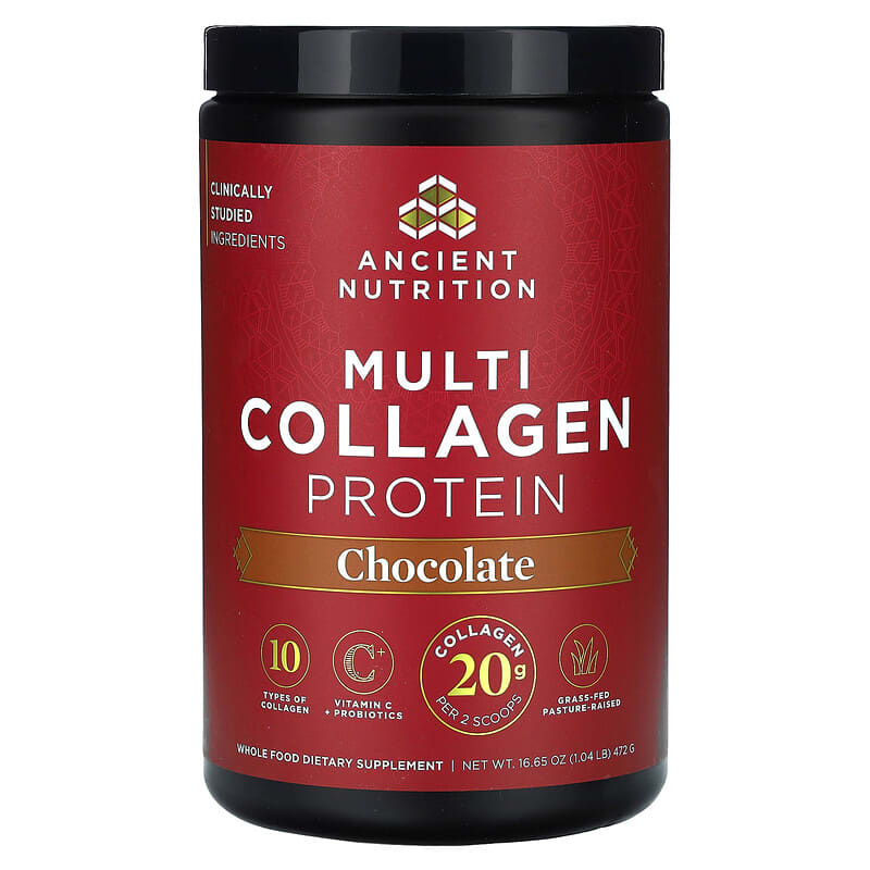 Ancient Nutrition Multi Collagen Protein Powder Chocolate 524 grams