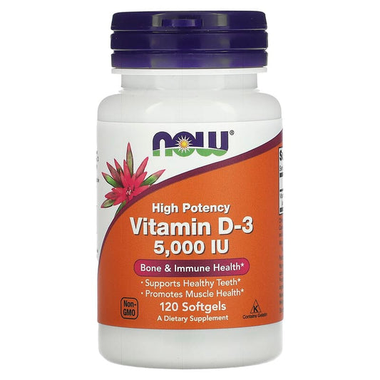 Now Vitamin D-3 (5000IU)  120 sgels