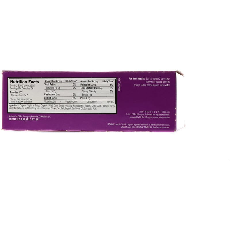 Clif Bar Bloks Energy Chews Mountain Berry 18 pckts