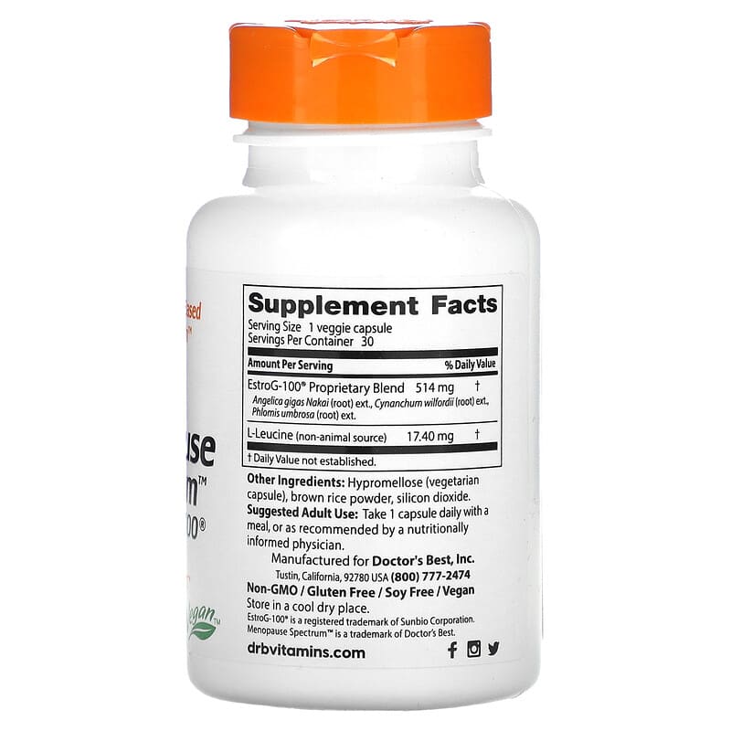 Doctor's Best Menopause Spectrum with EstroG-100  30 vcaps