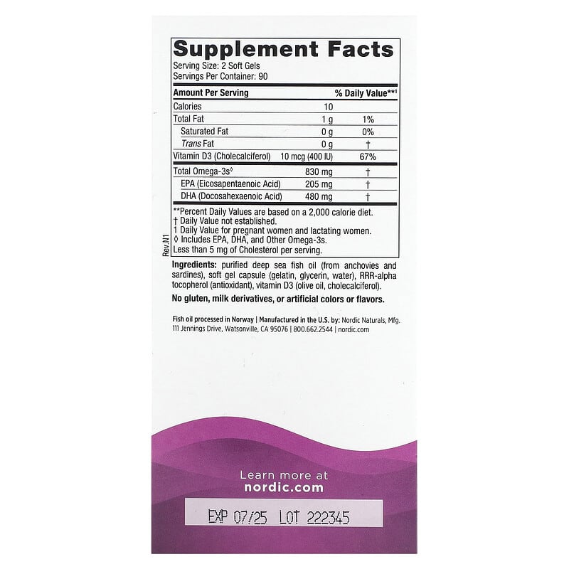 Nordic Naturals Prenatal DHA  180 sgels