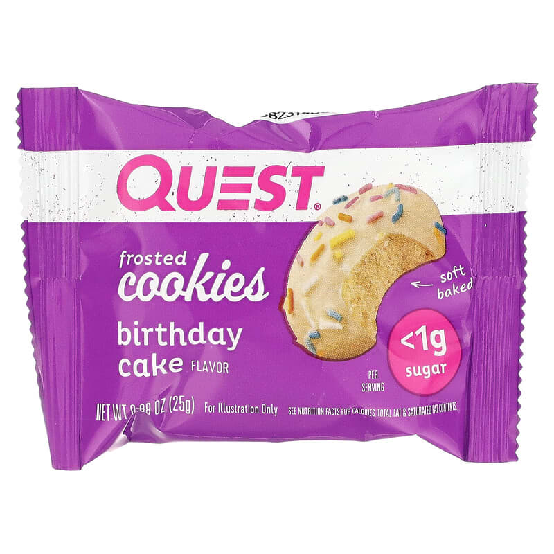Quest Nutrition Frosted Cookies Birthday Cake 8 count