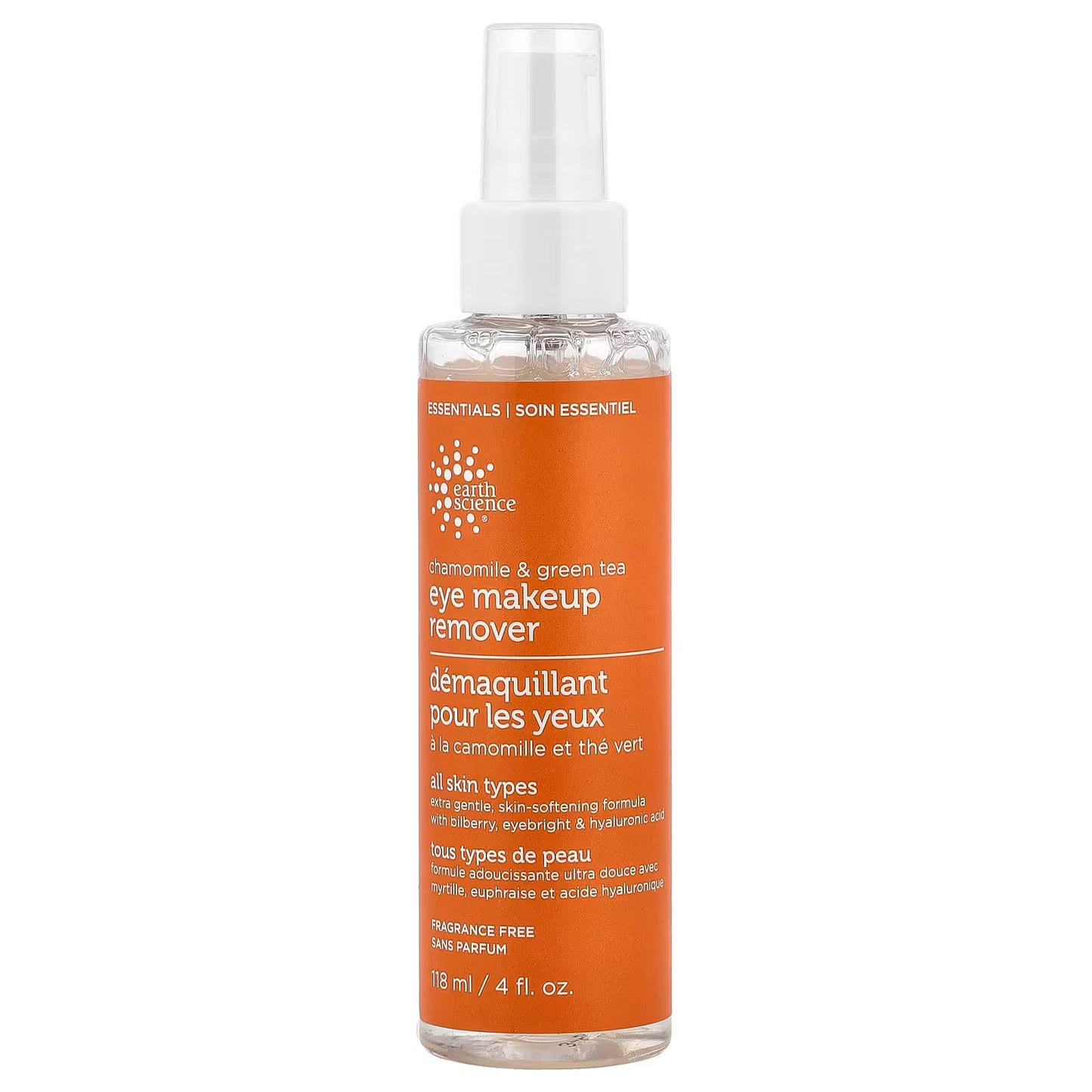 Earth Science Chamomile & Green Tea Eye Makeup Remover Fragrance Free 4 fl.oz