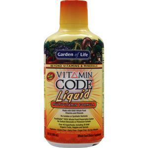 Garden Of Life Vitamin Code - Liquid Multivitamin Formula Orange-Mango 30 fl.oz