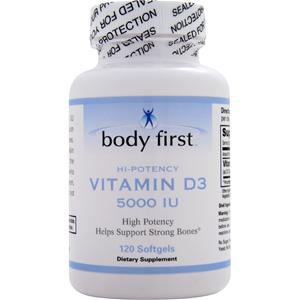 Body First Vitamin D3 (5000IU)  120 sgels