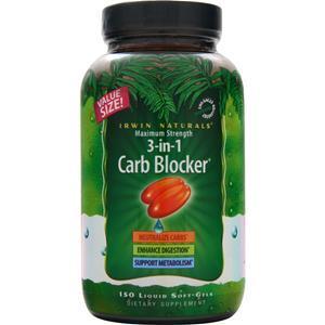 Irwin Naturals Maximum Strength 3-in-1 Carb Blocker  150 sgels