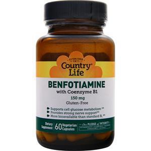 Country Life Benfotiamine with Coenzyme B1  60 vcaps