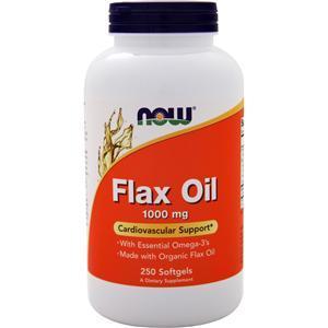 Now Flax Oil (1000mg) - Certified Organic  250 sgels