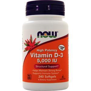 Now Vitamin D-3 (5000IU)  240 sgels