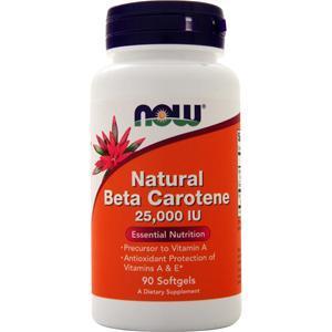 Now Natural Beta-Carotene (25,000 IU)  90 sgels