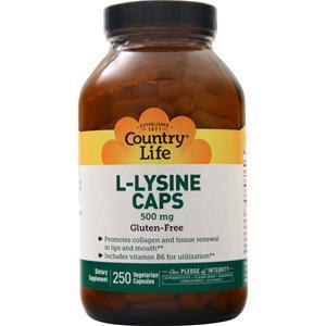 Country Life L-Lysine  (500mg)  250 vcaps