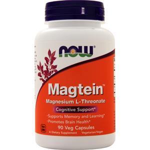 Now Magtein (Magnesium L-Threonate)  90 vcaps
