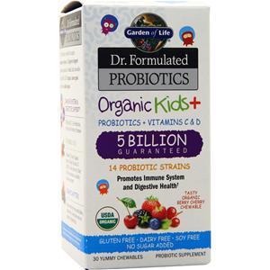 Garden Of Life Dr. Formulated Probiotics - Organic Kids + 5 Billion Berry Cherry 30 chews