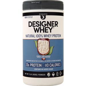 Designer Protein Designer Whey Natural 100% Whey Protein Purely Unflavored 2 lbs