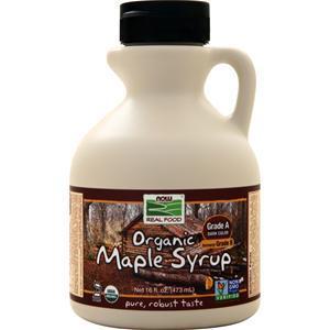 Now Organic Maple Syrup Grade A Dark Color 16 fl.oz