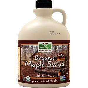 Now Organic Maple Syrup Grade A Dark Color 64 fl.oz