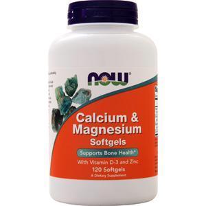 Now Calcium & Magnesium with Vitamin D and Zinc  120 sgels