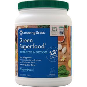 Amazing Grass Green Superfood Drink Powder Alkalize & Detox 28.2 oz
