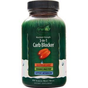 Irwin Naturals Maximum Strength 3-in-1 Carb Blocker  75 sgels