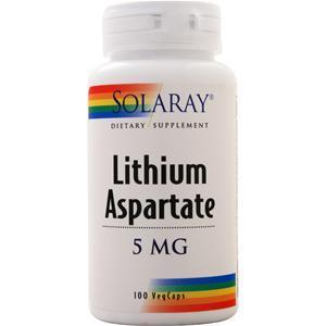 Solaray Lithium Asparate (5mg)  100 vcaps