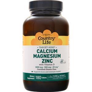 Country Life Target Mins - Calcium Magnesium Zinc  180 tabs
