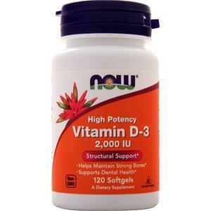 Now Vitamin D-3 (2000IU)  120 sgels