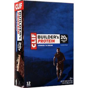 Clif Bar Builder's Bar Cookies & Cream 12 bars