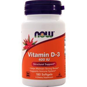 Now Vitamin D-3 (400IU)  180 sgels