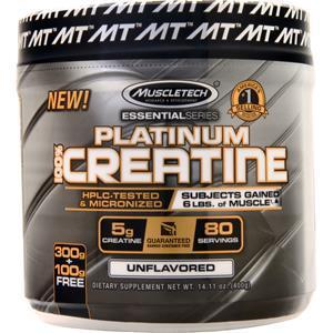 Muscletech Essential Series - Platinum 100% Creatine Unflavored 400 grams