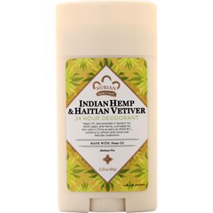 Nubian Heritage 24 Hour Deodorant Indian Hemp & Haitian Vetiver 2.25 oz