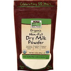 Now Certified Organic Non-Fat Dry Milk Powder  12 oz