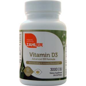 Zahler Vitamin D3 (3,000IU)  250 sgels