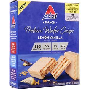 Atkins Protein Wafer Crisp Snack Lemon Vanilla 5 bars