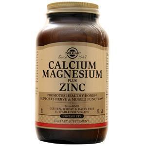 Solgar Calcium Magnesium Plus Zinc  250 tabs